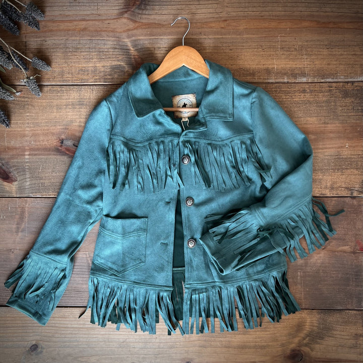 Faux Suede Fringe Jacket
