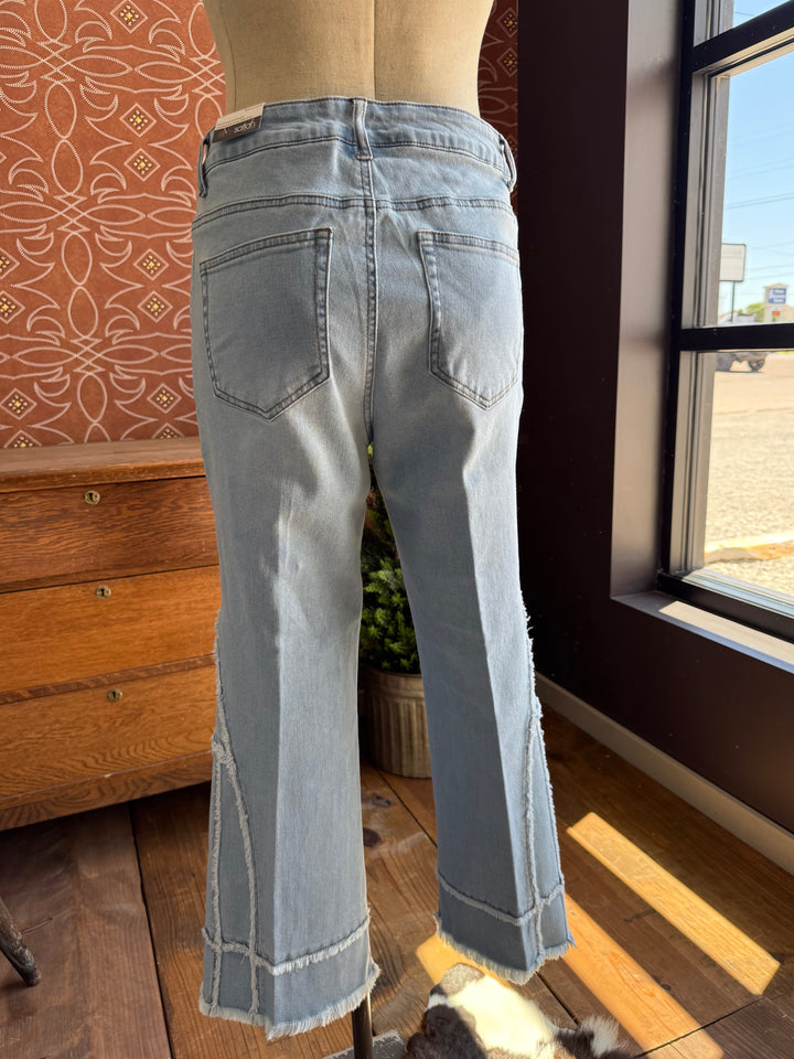 Flare Raw Finish Crop Pant from Multiples
