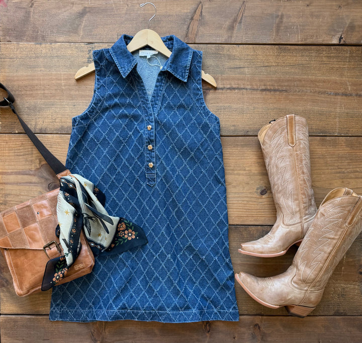 Sleeveless Denim Dress