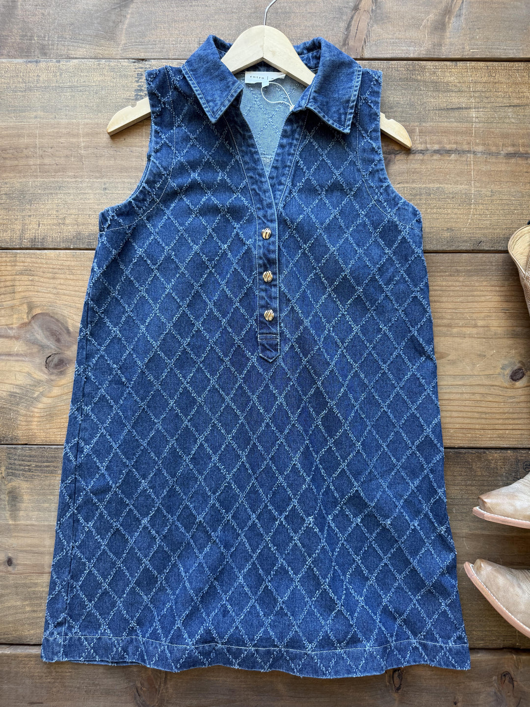 Sleeveless Denim Dress