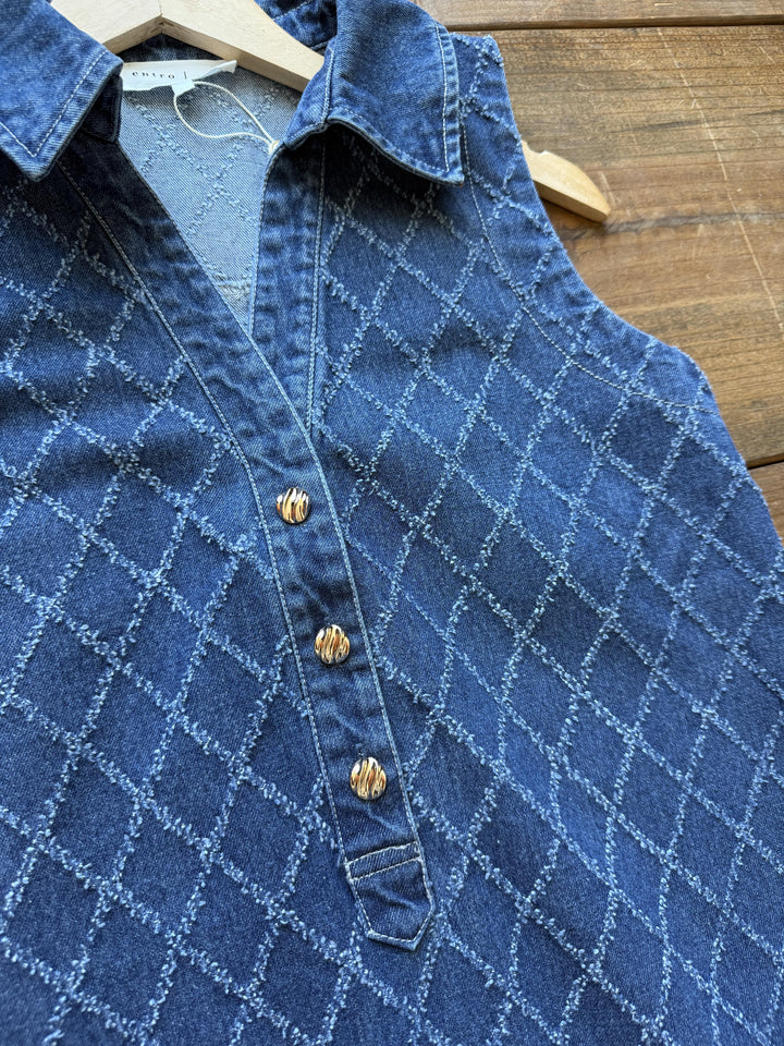 Sleeveless Denim Dress