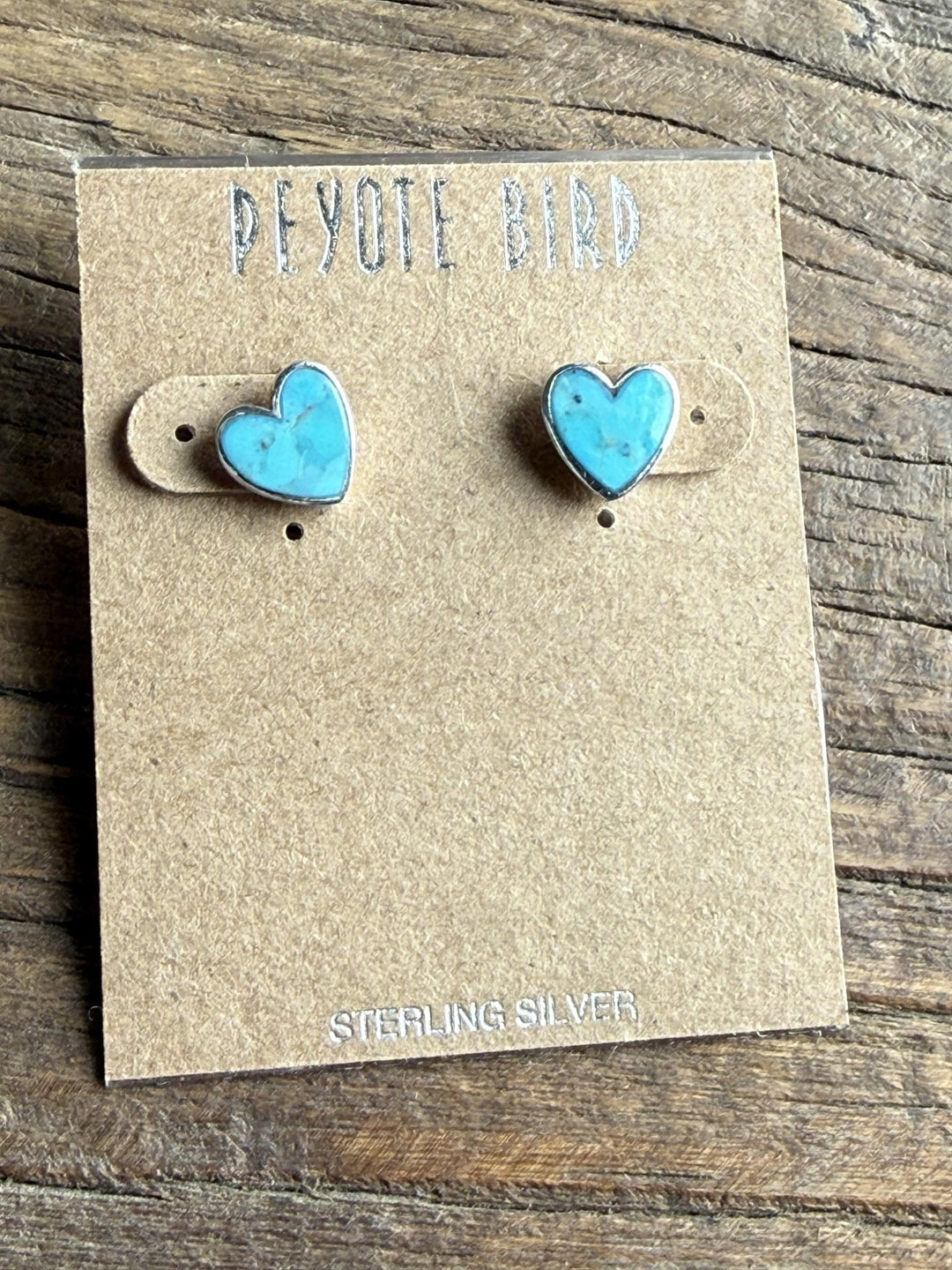 Turquoise Heart Post Earrings from Peyote Bird - High Call Outfitters