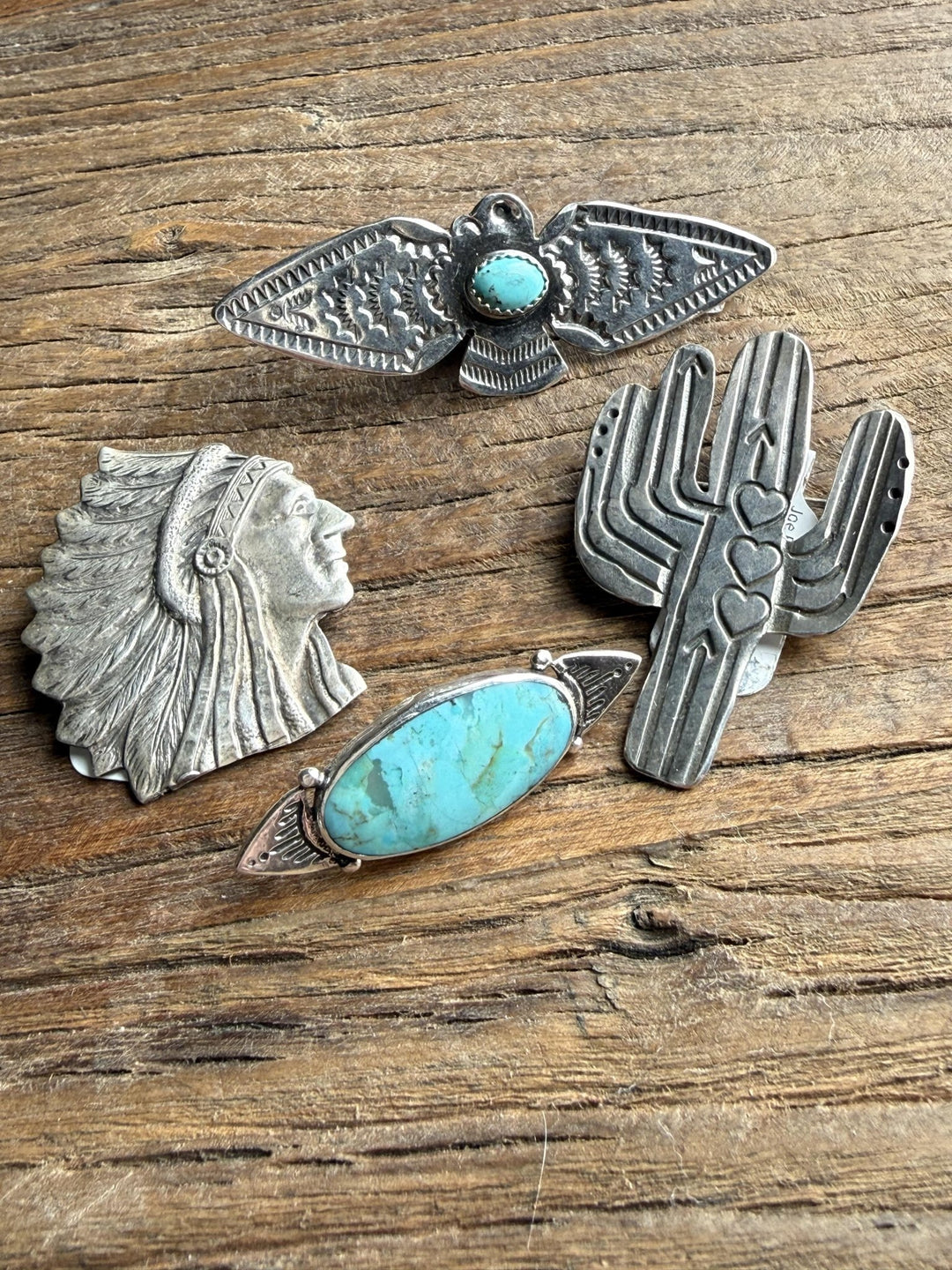 Assorted Sterling Silver Pins from Peyote Bird - High Call Outfitters