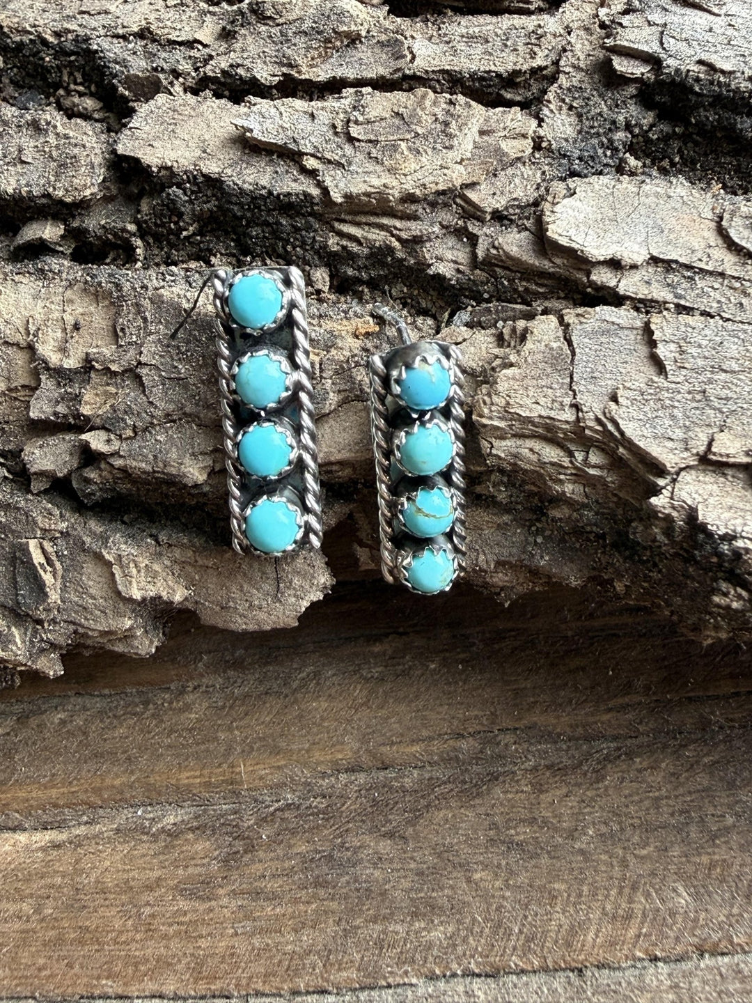 4 stone Turquoise Bar Earrings - High Call Outfitters