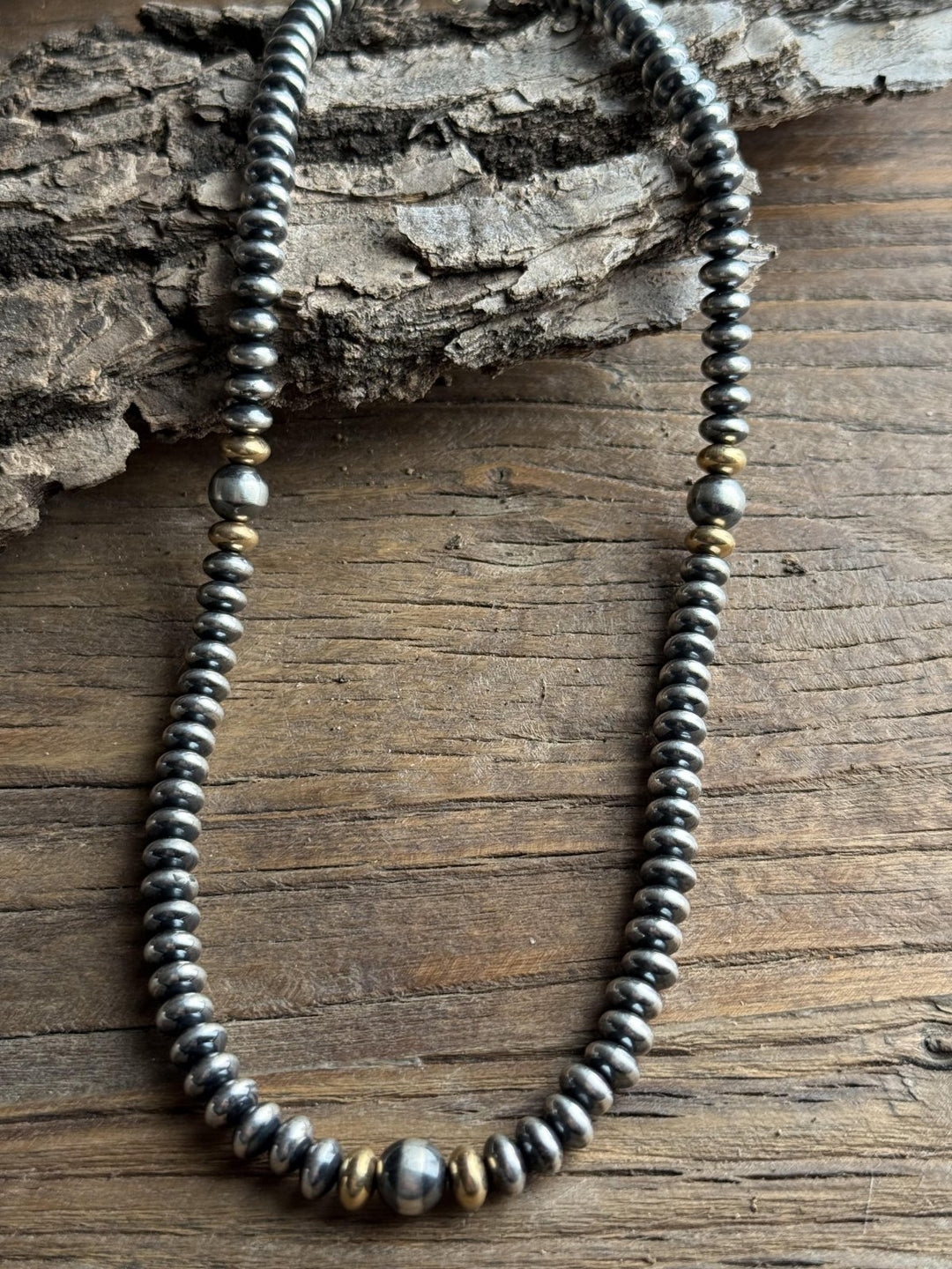 Navajo Saucer with Gold Accents Necklace - High Call Outfitters