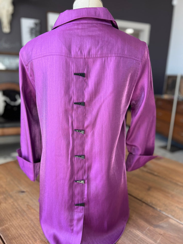 3/4 Sleeve Turn up Cuff Blouse from Multiples - High Call Outfitters
