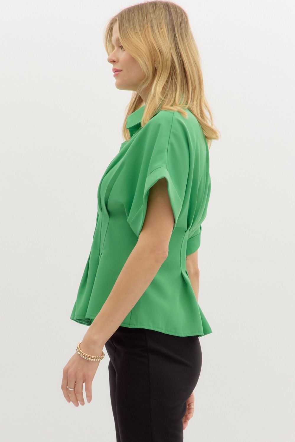 Pleated Front Top