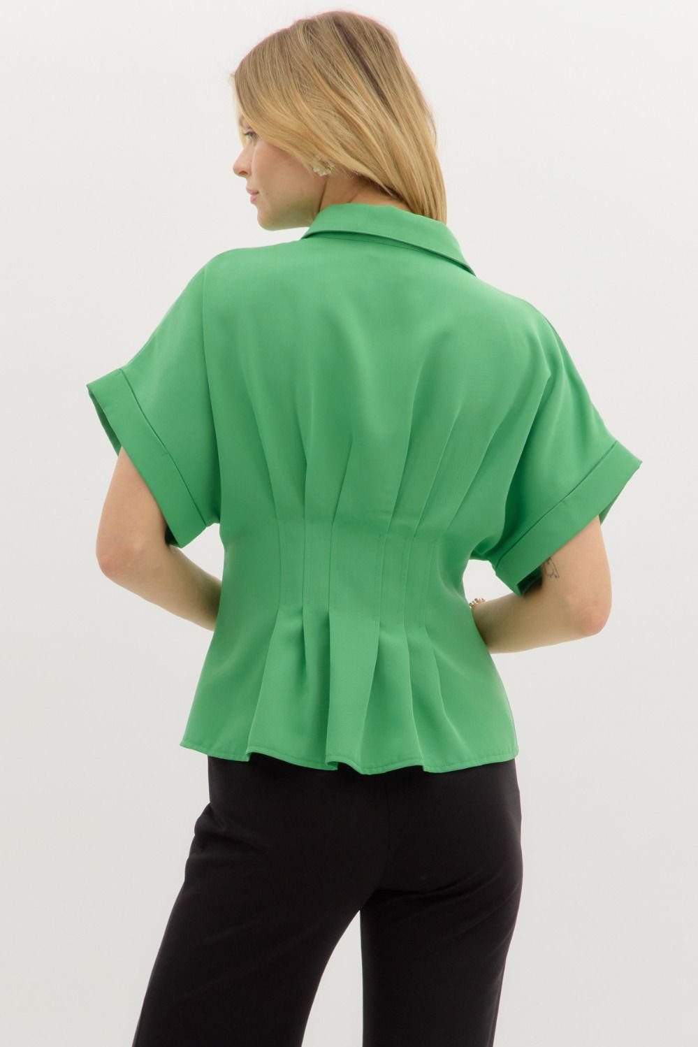 Pleated Front Top