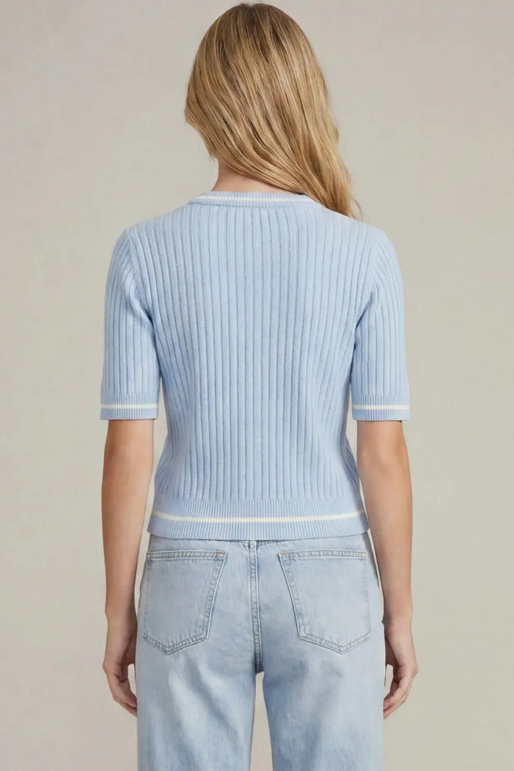 Contrast Button Front Cardigan - High Call Outfitters
