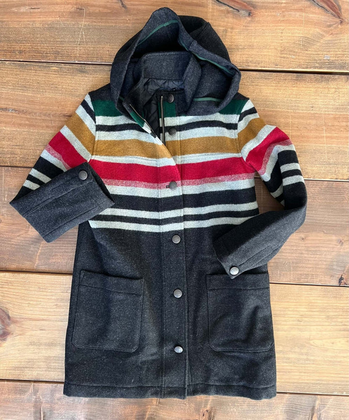 Camp Stripe Wool Parka from Pendleton - High Call Outfitters