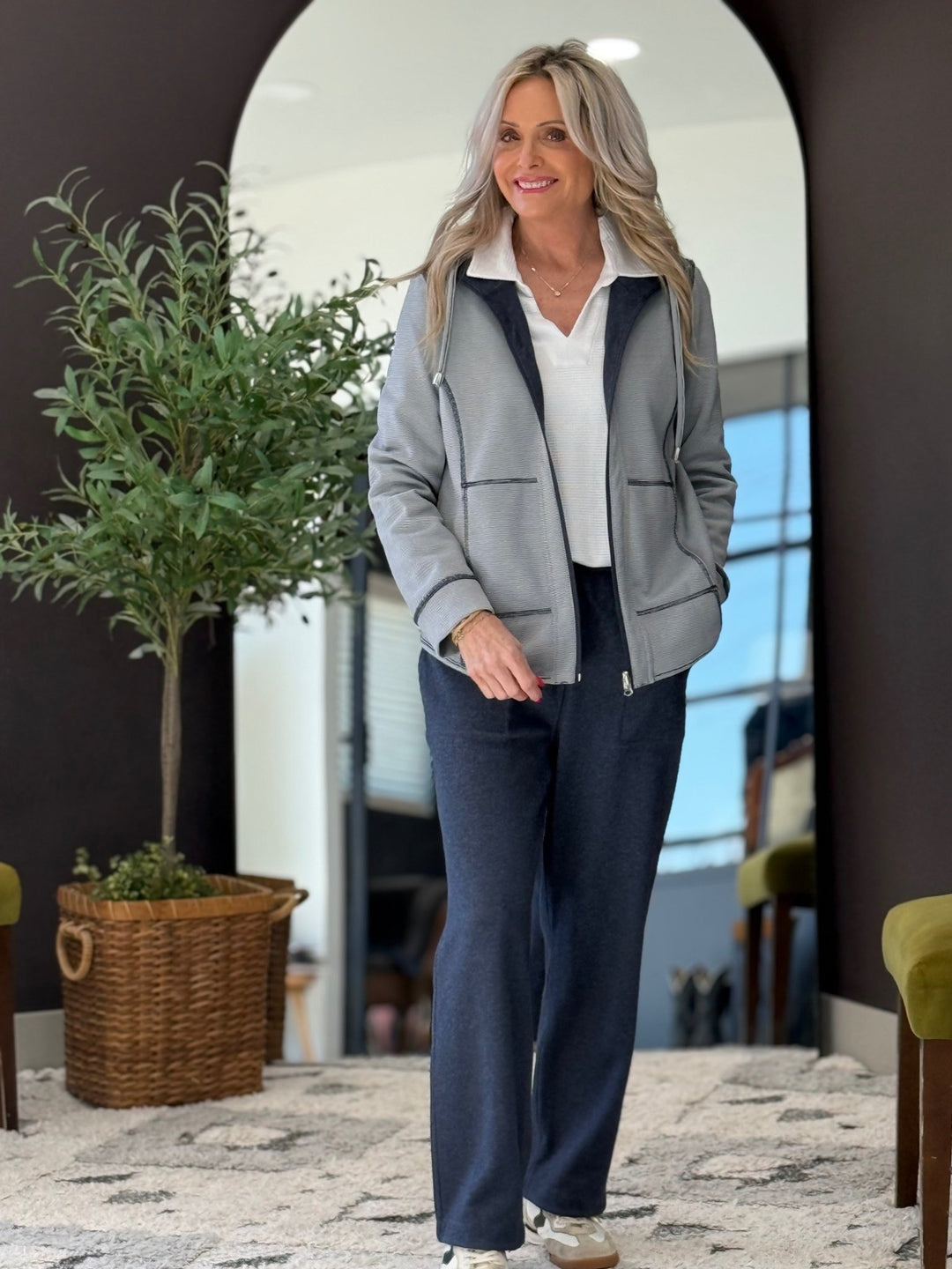 Cuffed Long Sleeve Reversible Jacket from Multiples - High Call Outfitters