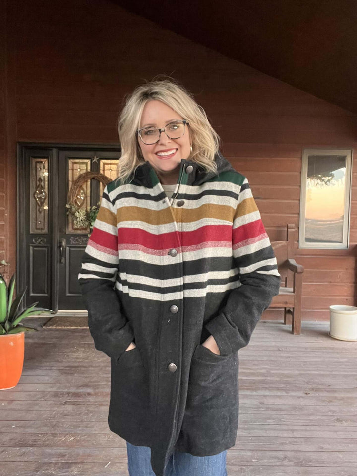Camp Stripe Wool Parka from Pendleton - High Call Outfitters