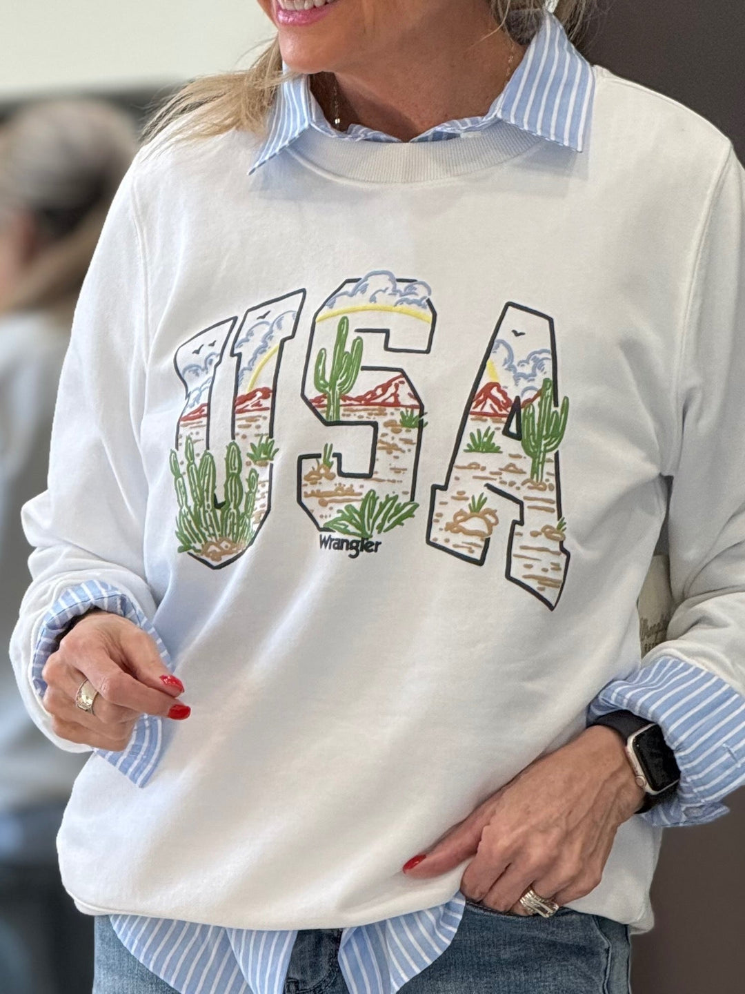 Retro Fleece USA Sweatshirt from Wrangler - High Call Outfitters
