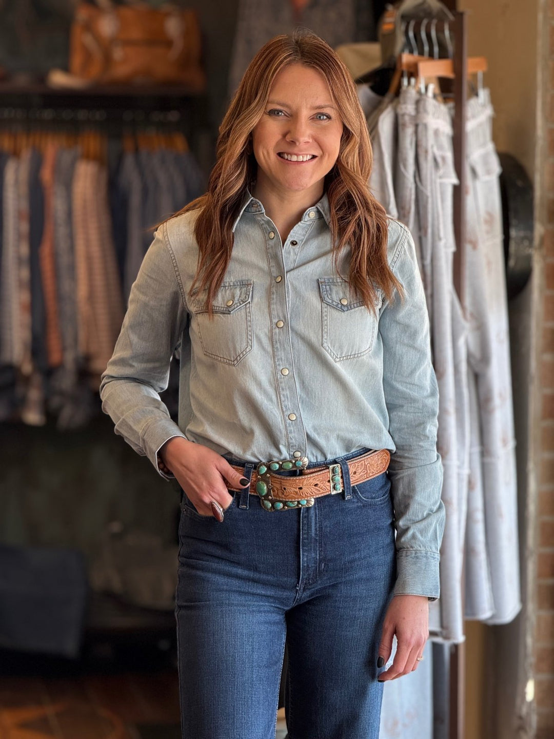 Gambler Denim Shirt from Pendleton - High Call Outfitters