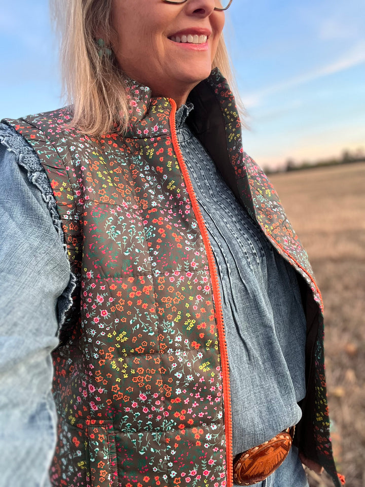 Quilted Zipper Vest from Ivy Jane