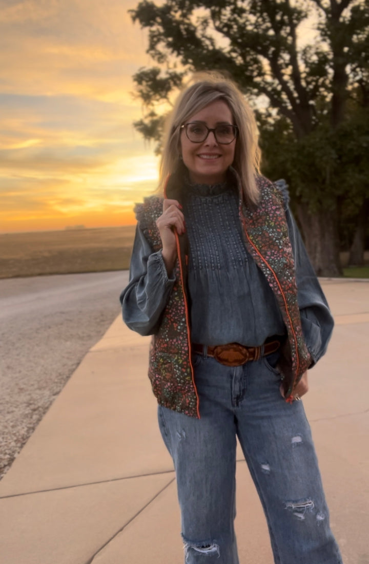 Quilted Zipper Vest from Ivy Jane