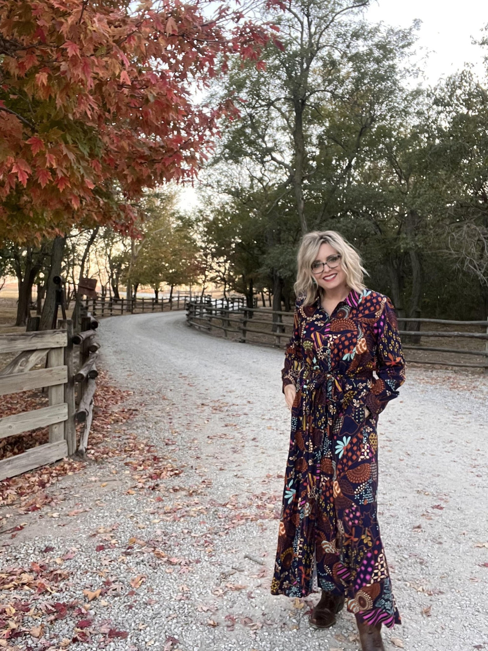 Midi Print Shirt Dress from Uncle Frank - High Call Outfitters