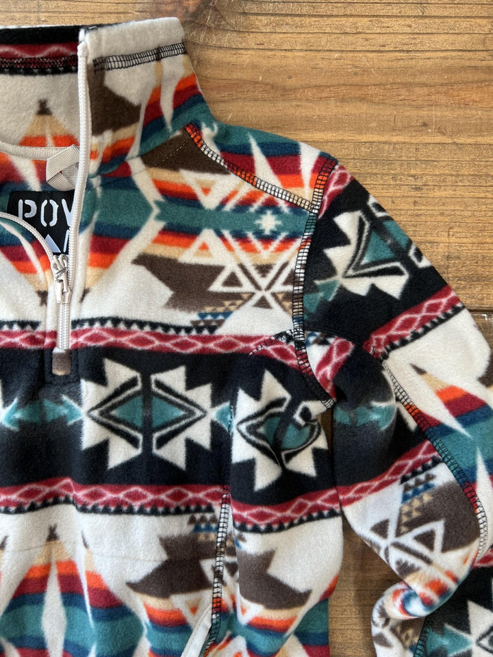 All Over Aztec Print Fleece Pullover from Powder River