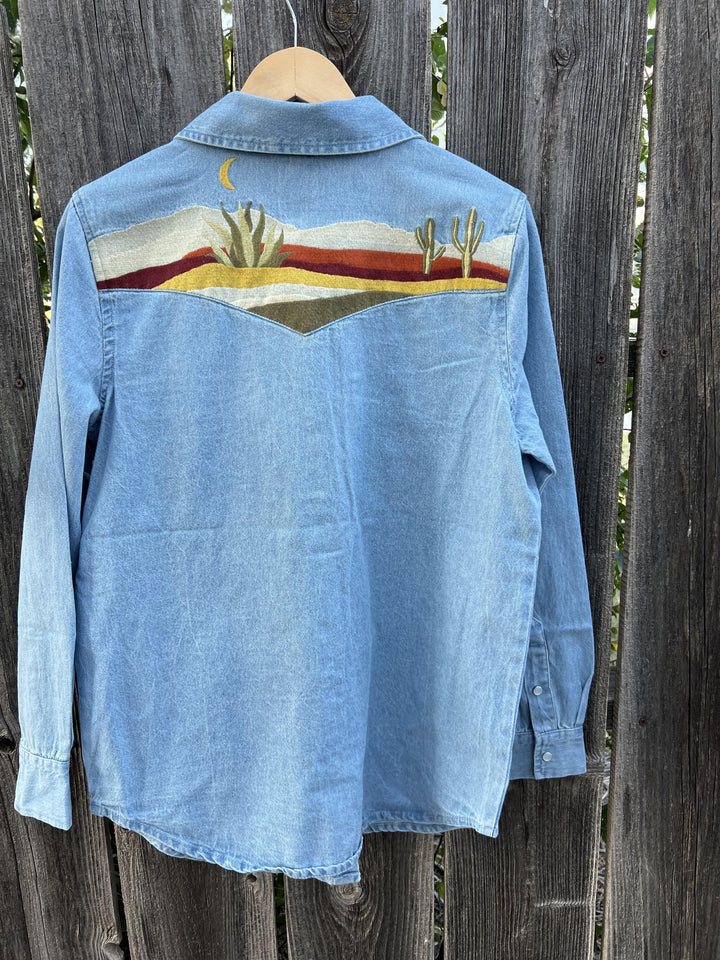 Sunset Embroidered Long Sleeve Shirt from Cotton & Rye