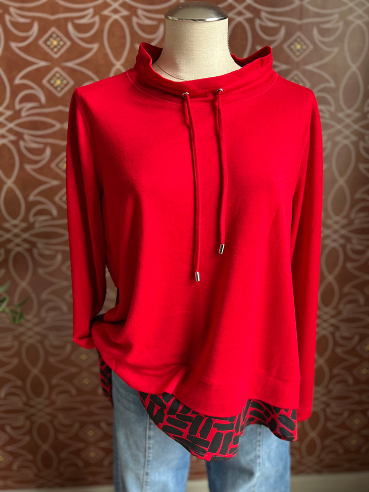 Drawstring Mock Neck Top from Multiples