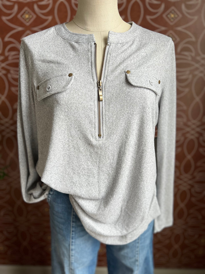 1/4 Zip Knit Pullover from Multiples