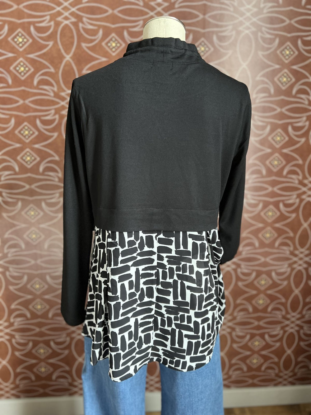 Drawstring Mock Neck Top from Multiples - High Call Outfitters