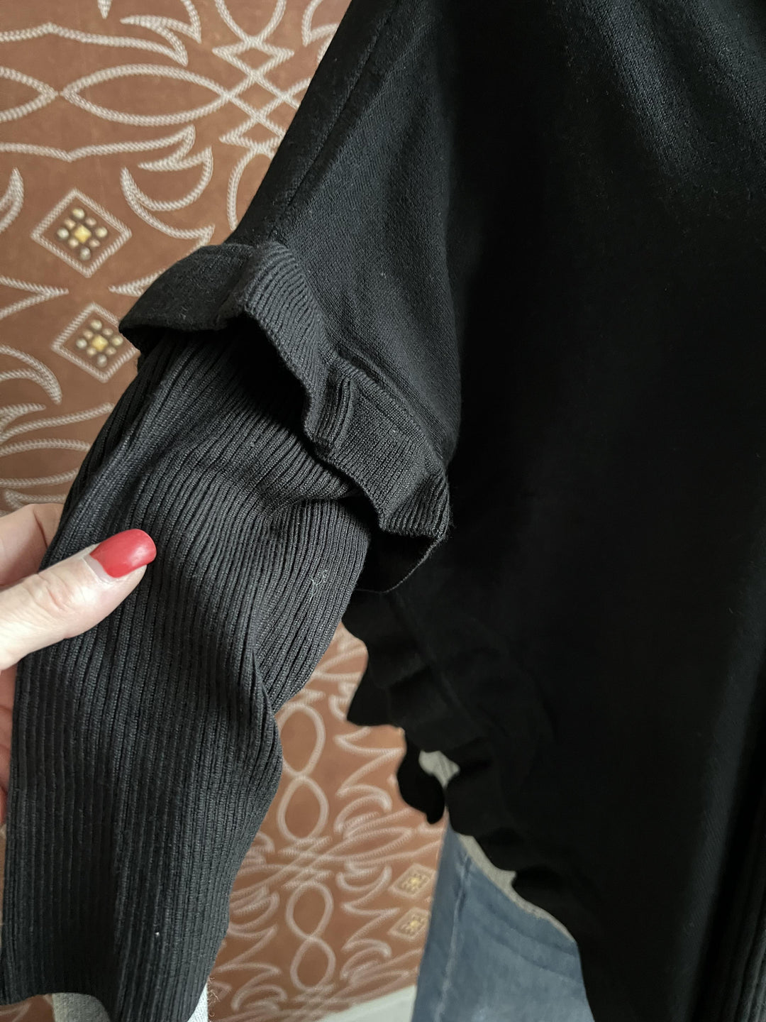 Ruffle Trim Sweater from Multiples