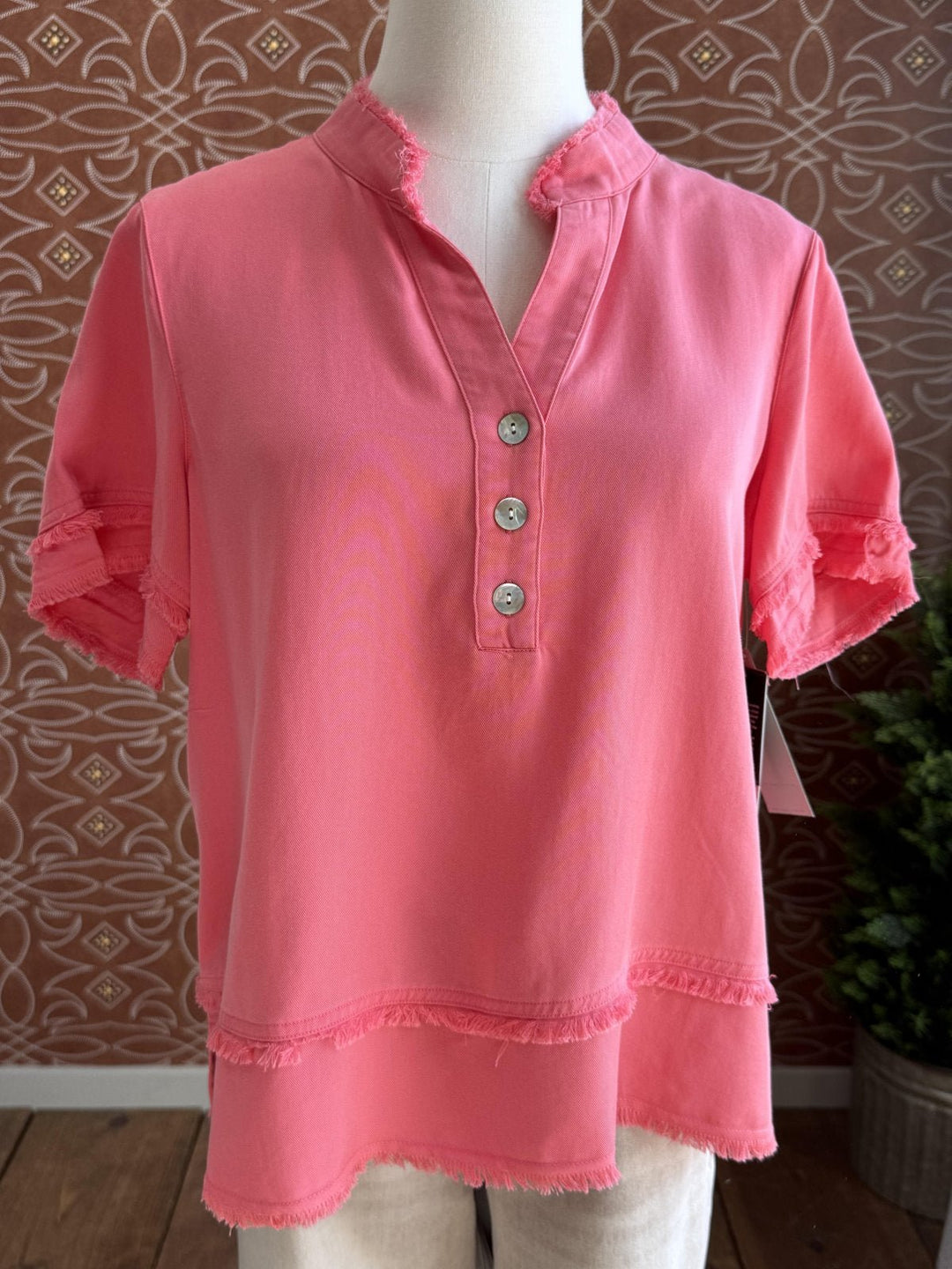 Button Placket Top from Multiples - High Call Outfitters