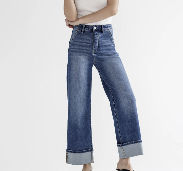 High Rise Cuffed Denim from Mica