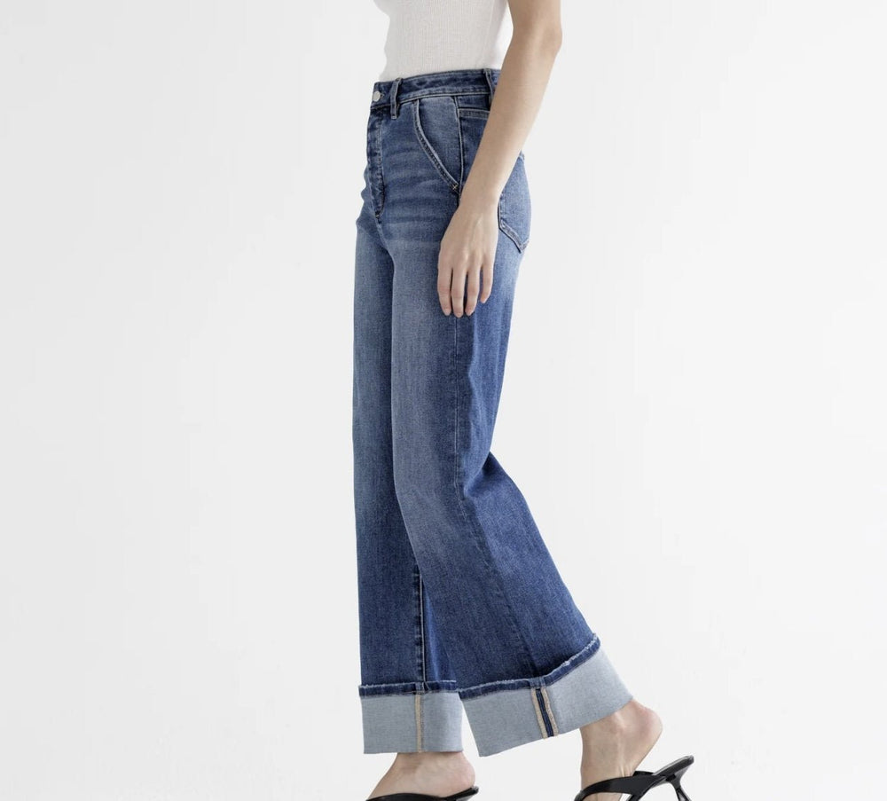 High Rise Cuffed Denim from Mica - High Call Outfitters