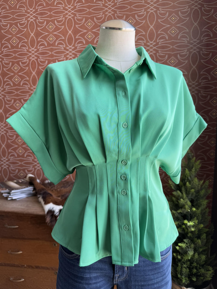 Pleated Front Top