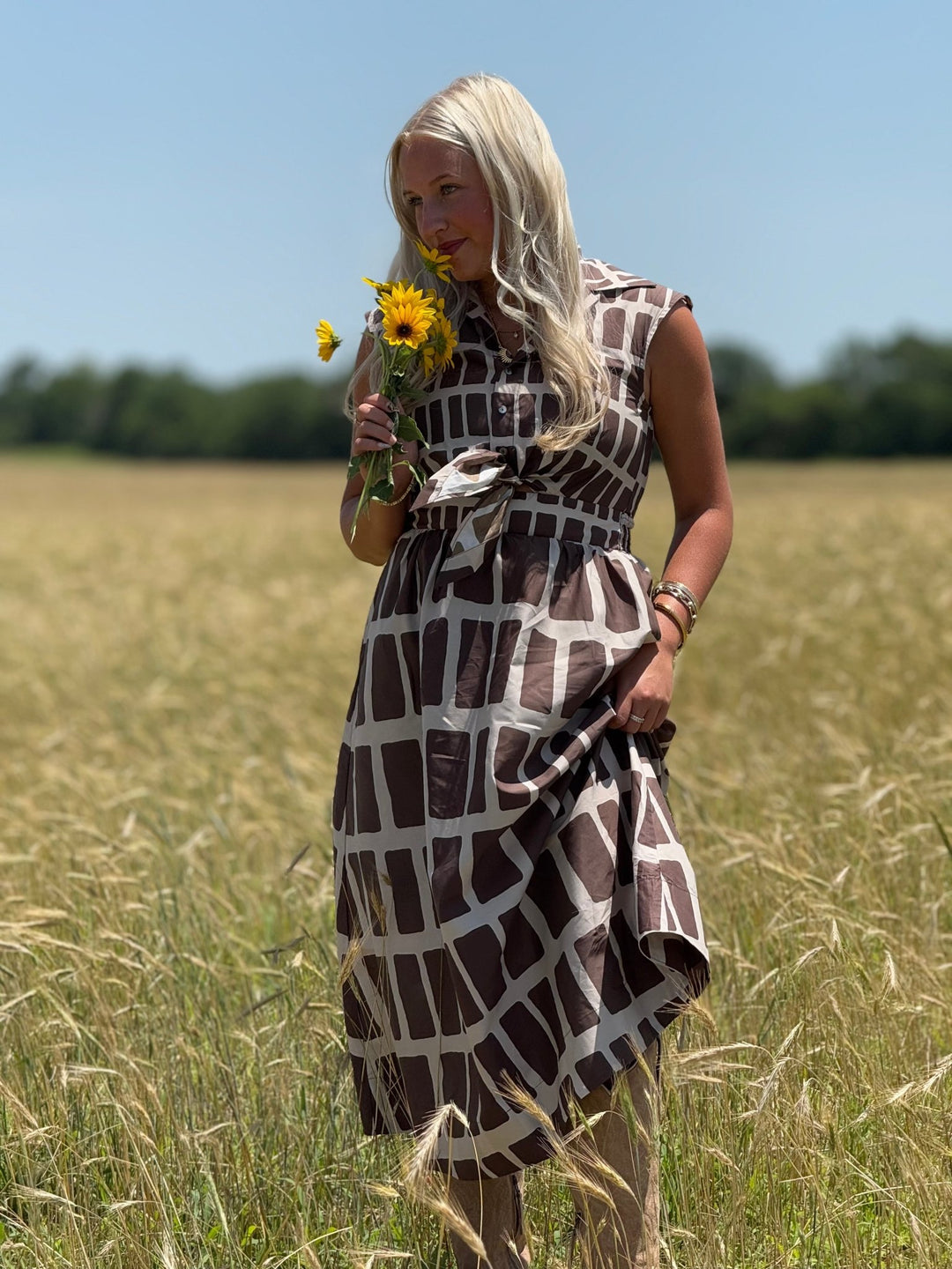 Abstract Dress - High Call Outfitters