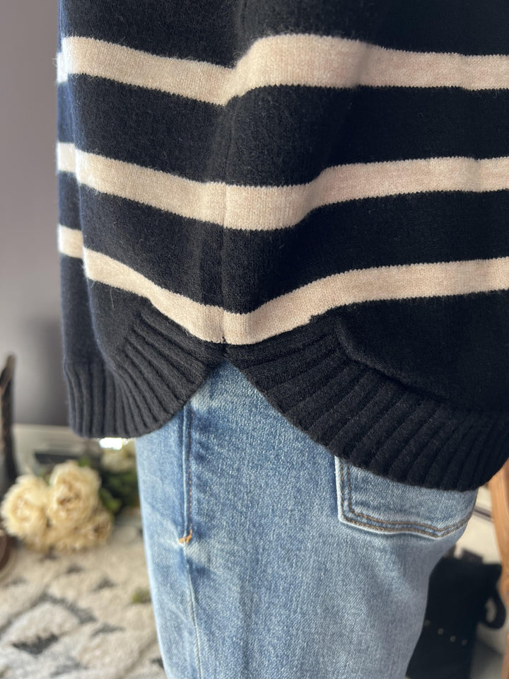 Striped Turtleneck Sweater from FDJ