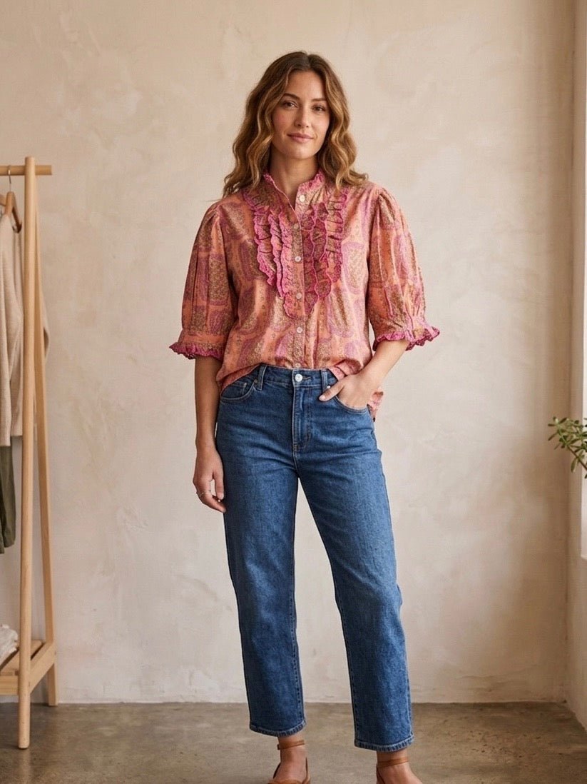 Eyelet Ruffled Top from Ivy Jane - High Call Outfitters