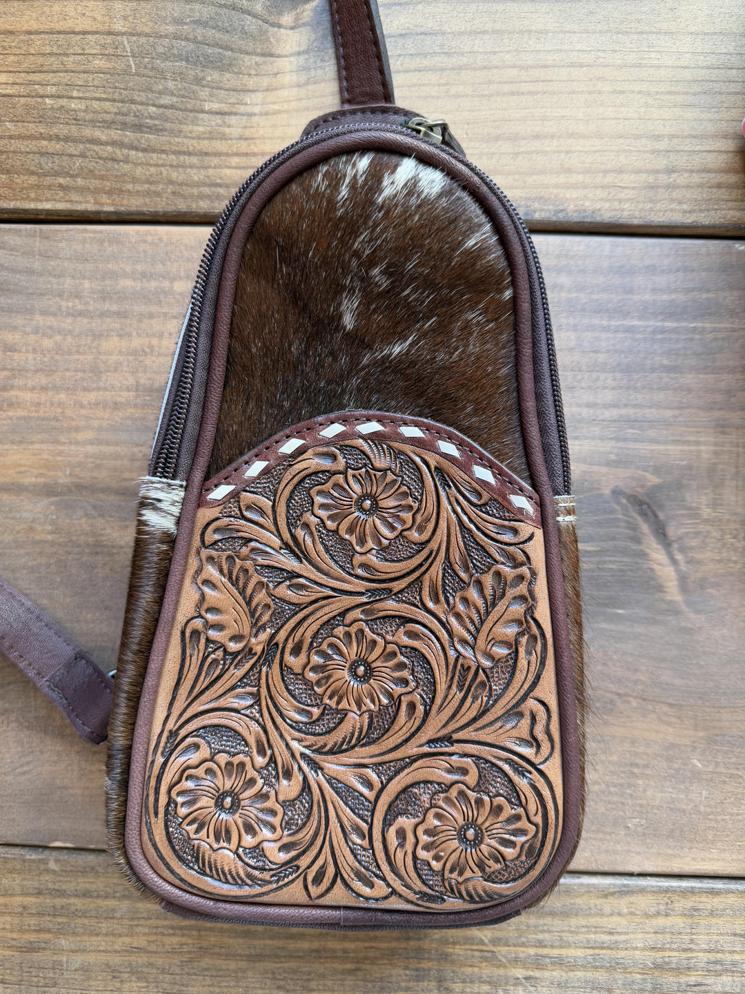 Tooled Pocket Hair On Sling from American Darling