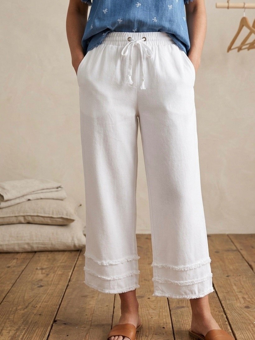 Double Fringe Drawstring Pant from Multiples - High Call Outfitters