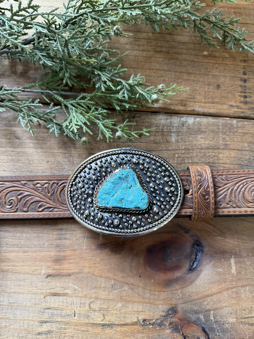 Freeform Slab Oval Dotted Buckle from Paige Wallace