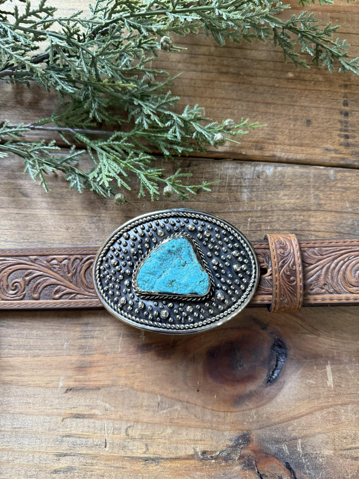 Freeform Slab Oval Dotted Buckle from Paige Wallace