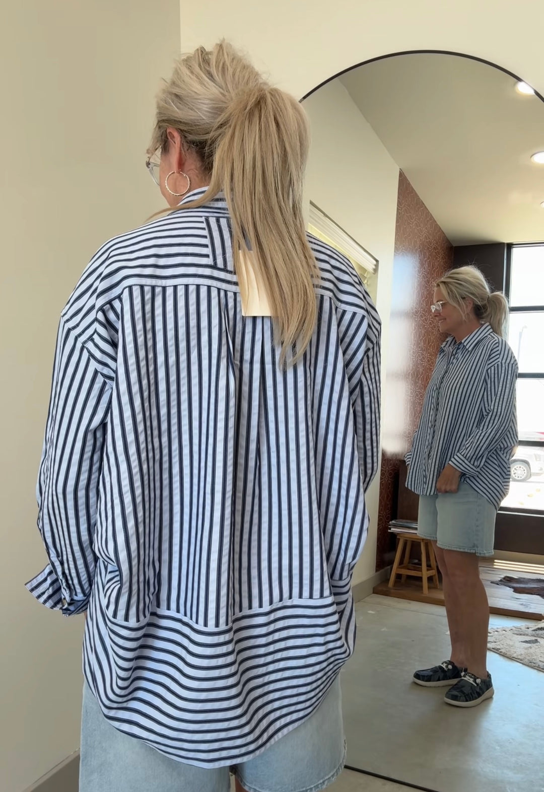 Textured Stripe Long Sleeve