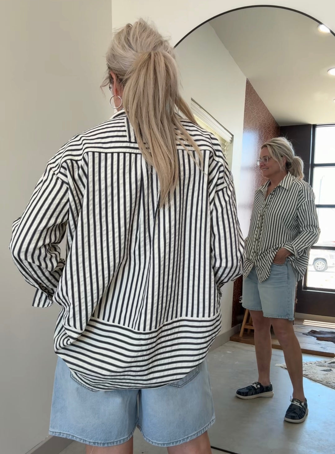 Textured Stripe Long Sleeve