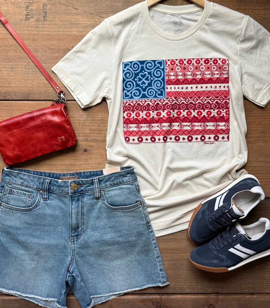 Barbara's Paisley Flag Tee - High Call Outfitters