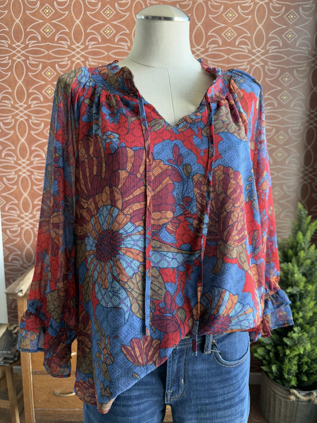 All Over Print Top from Multiples - High Call Outfitters