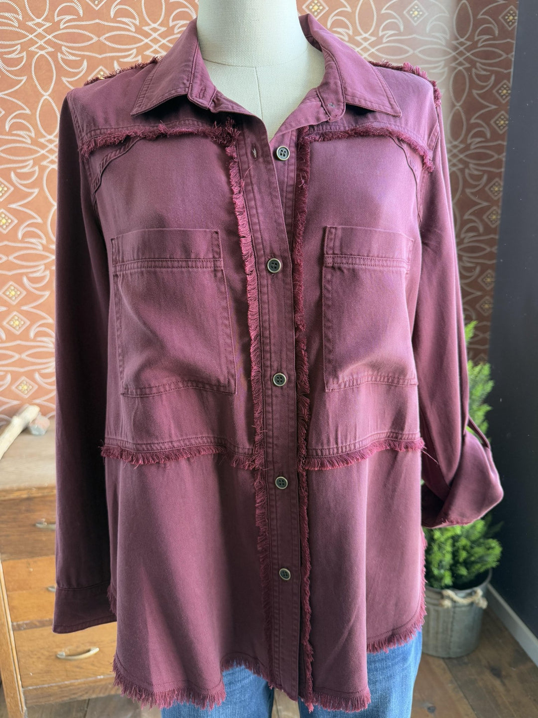 Raw Edge Shirt from Multiples - High Call Outfitters