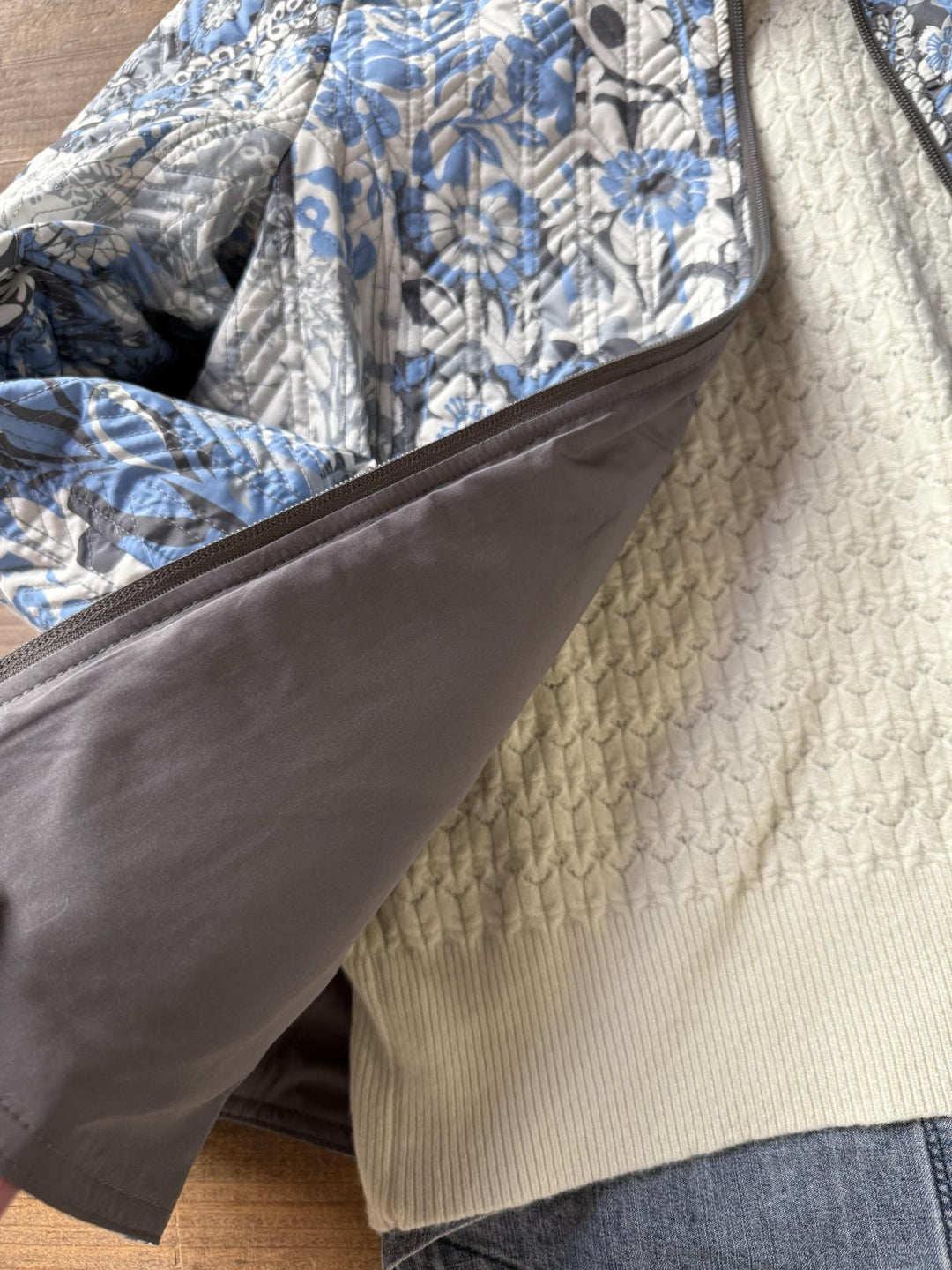 Quilted Print Full Zip Jacket from Multiples