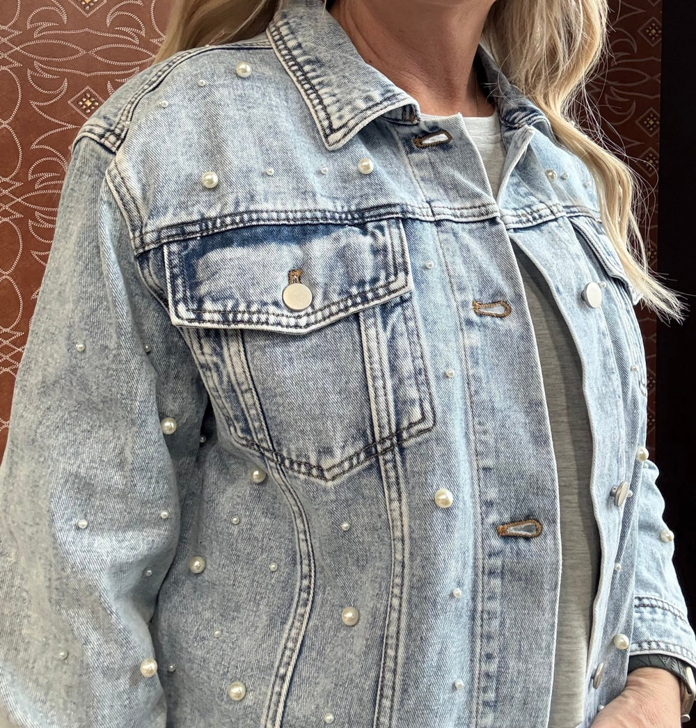 Pearl Denim Jacket from Multiples - High Call Outfitters