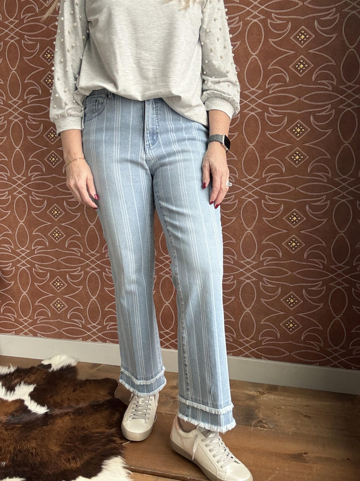 Stripe Ankle Denim from Multiples