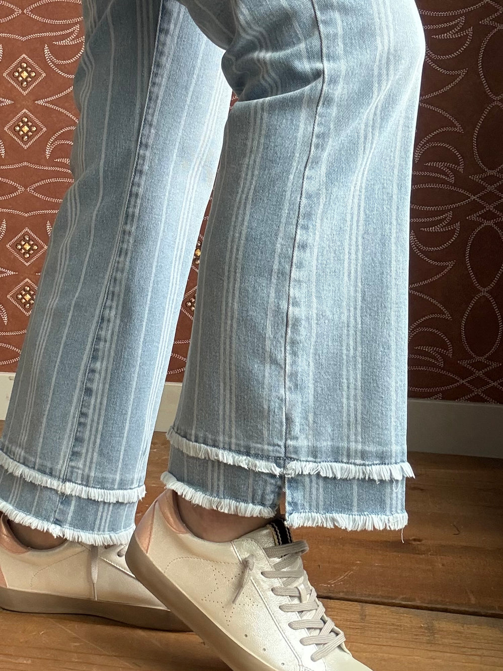 Stripe Ankle Denim from Multiples - High Call Outfitters
