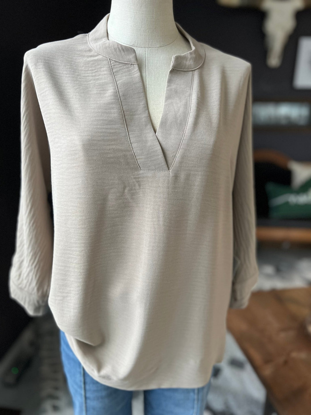 Roll Tab Dolman Sleeve Top from Multiples - High Call Outfitters