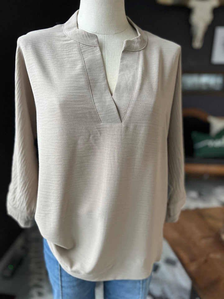Roll Tab Dolman Sleeve Top from Multiples - High Call Outfitters