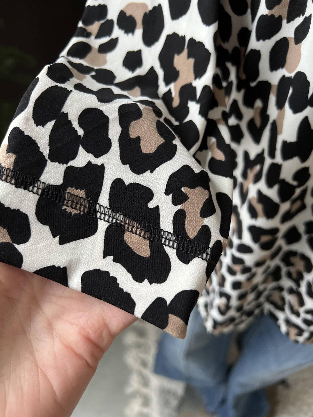 3/4 Sleeve Leopard Print Top from Multiples